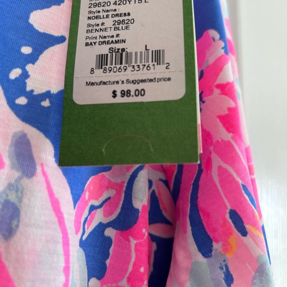Lilly Pulitzer Noelle Dress Bennet Blue/BAY DREAMIN NWT - Size L - Picture 6 of 7